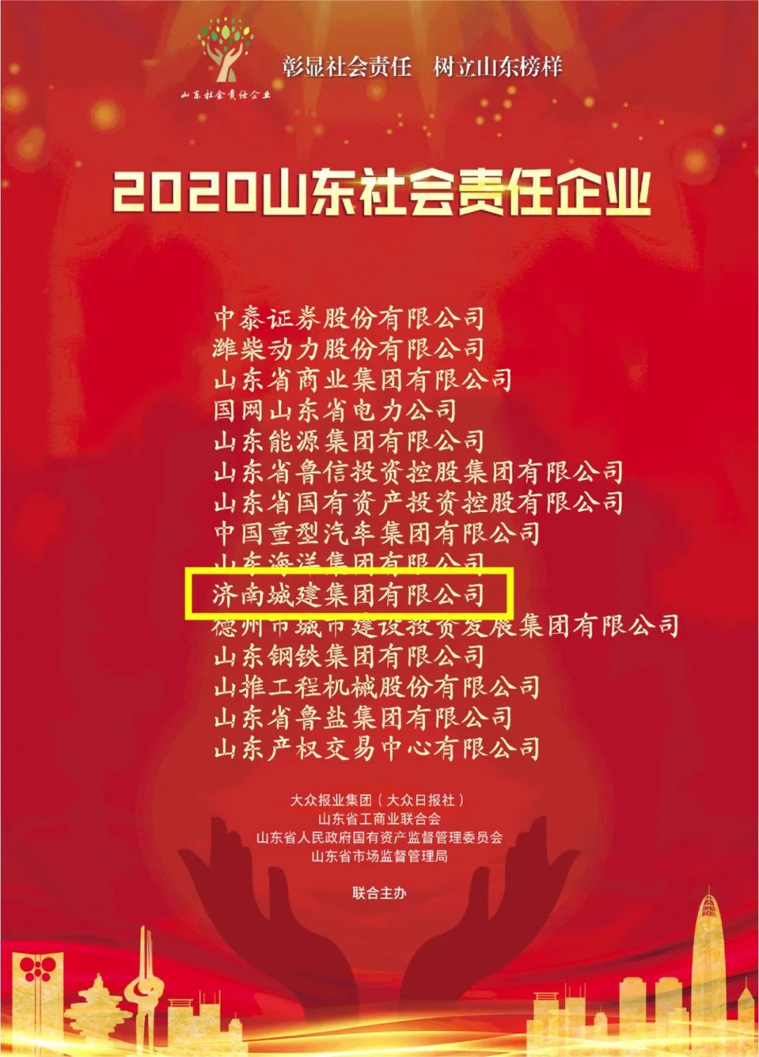 集團獲評“2020山東社會責任企業(yè)”